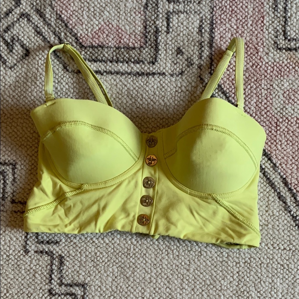 Yellow Maaji bustier bikini top